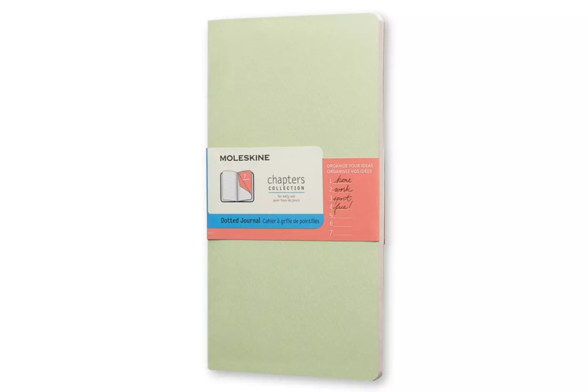 Een Moleskine Chapter Collection Journal Dotted Softcover Medium Mint Green koop je bij Moleskine.nl